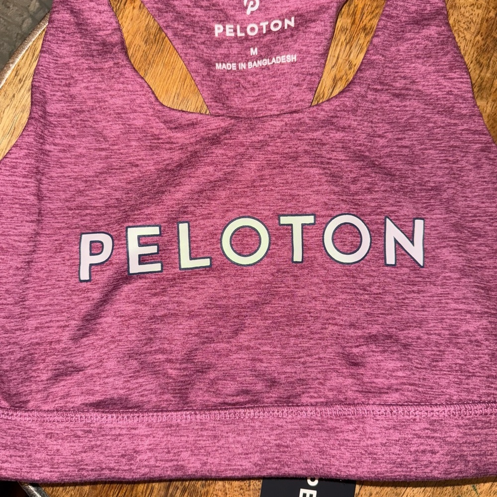 Peloton Heathered Magenta Sports Bra